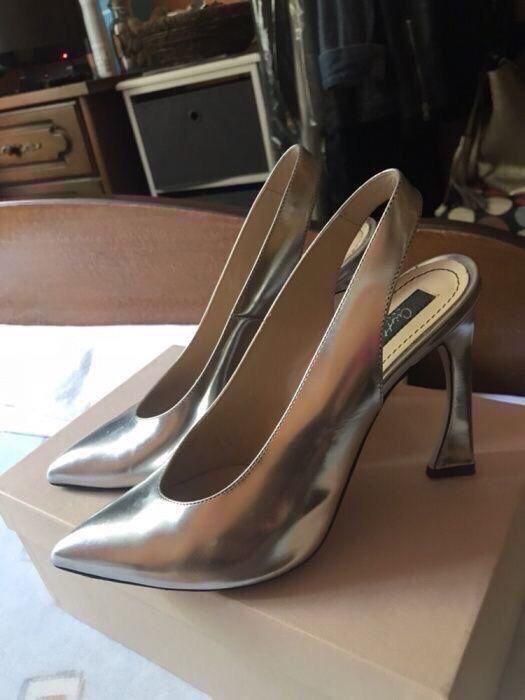 Pantofi stiletto Musette argintii