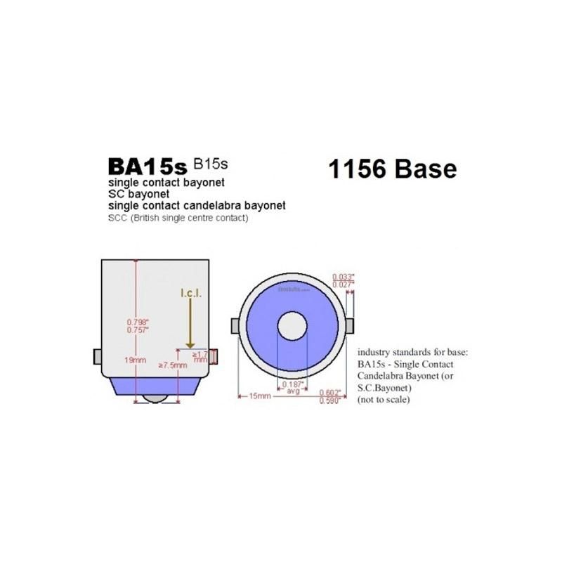 комплект led диодни крушки  autoexpress 1156 ba15s ,бели,12 ...