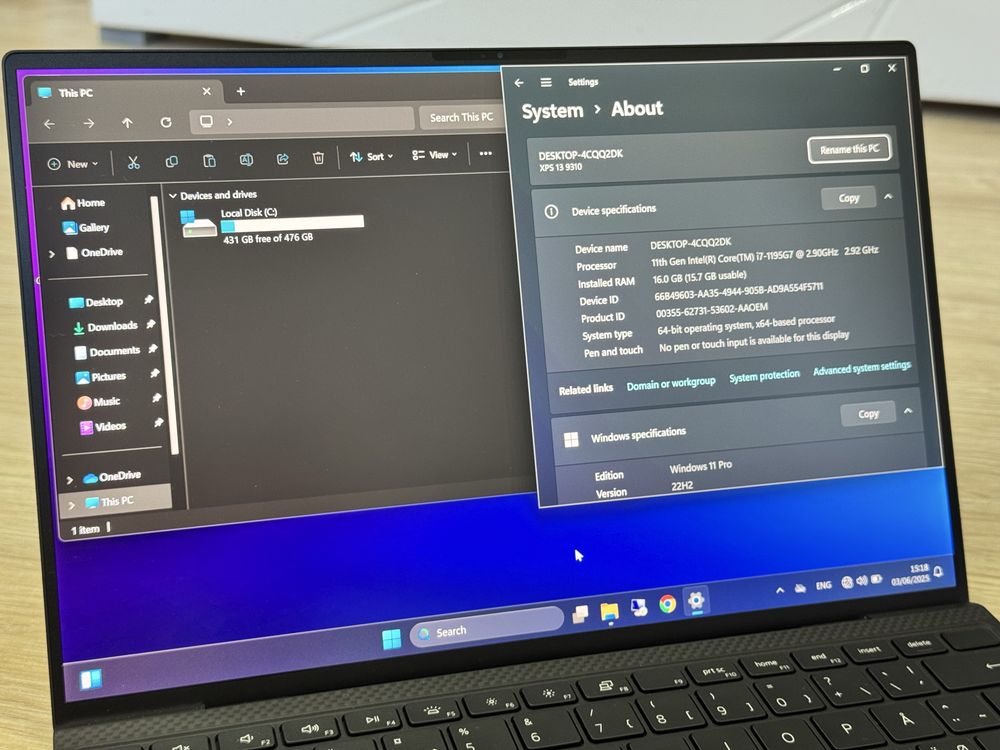 НОВ 13.4’FHD+ IPS/Dell XPS 9310/16GB LPDDR4X/i7-1195G7/512GB SSD Nvme