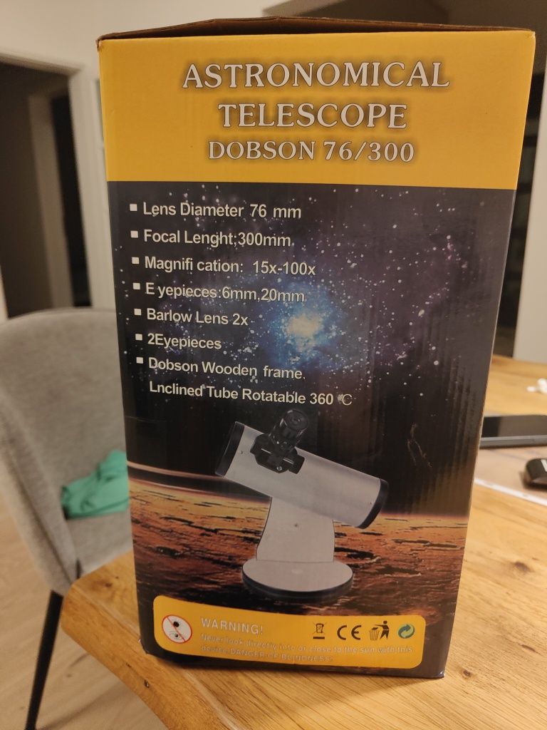 Telescop astronomic dobson 76/300