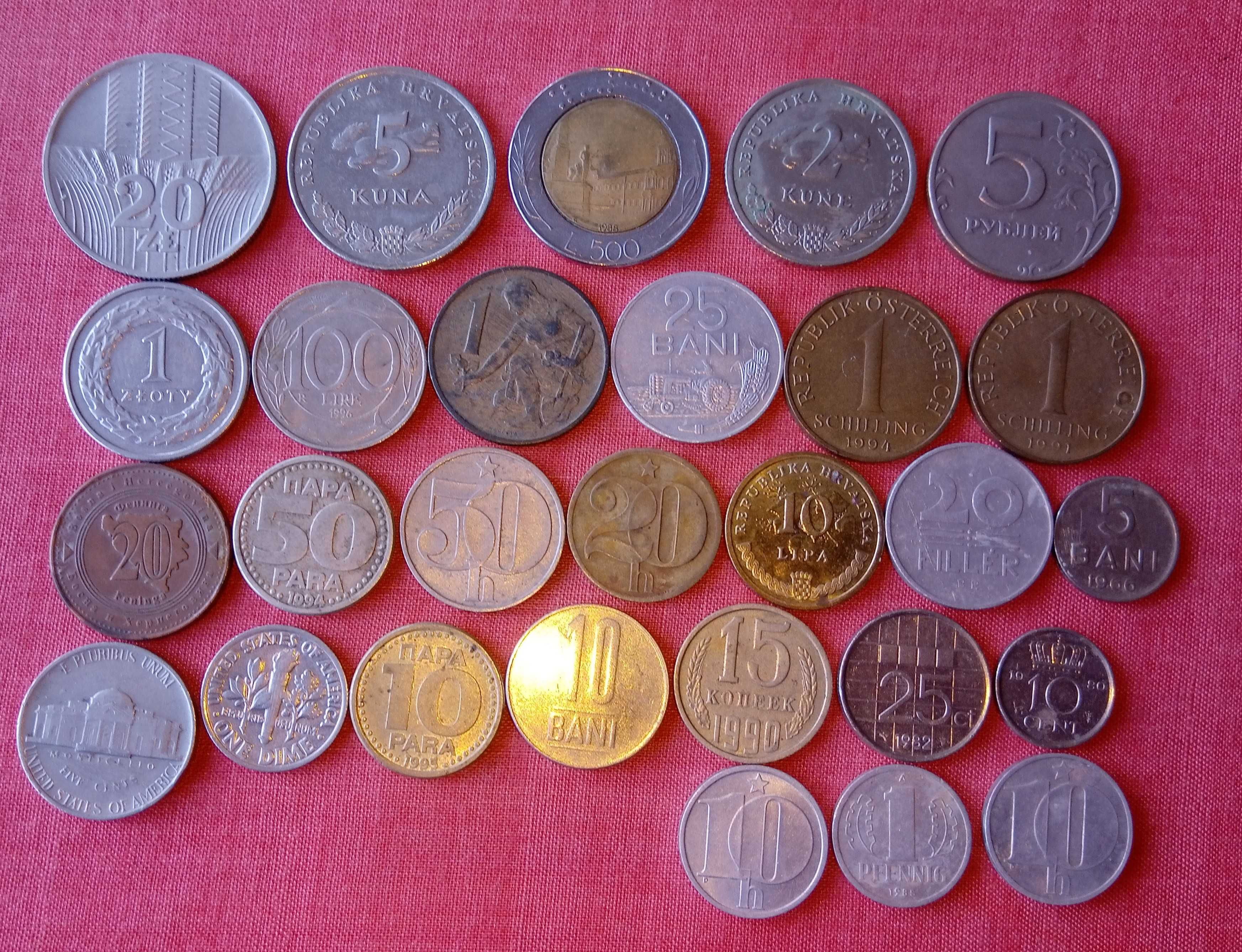 няколко чужди монети