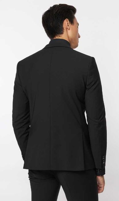 Sacou blazer slim 50 L premium Roy Robson lana super 110's negru