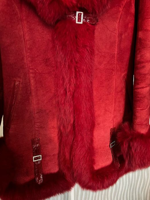 Дубленка натуральная с мехом песца