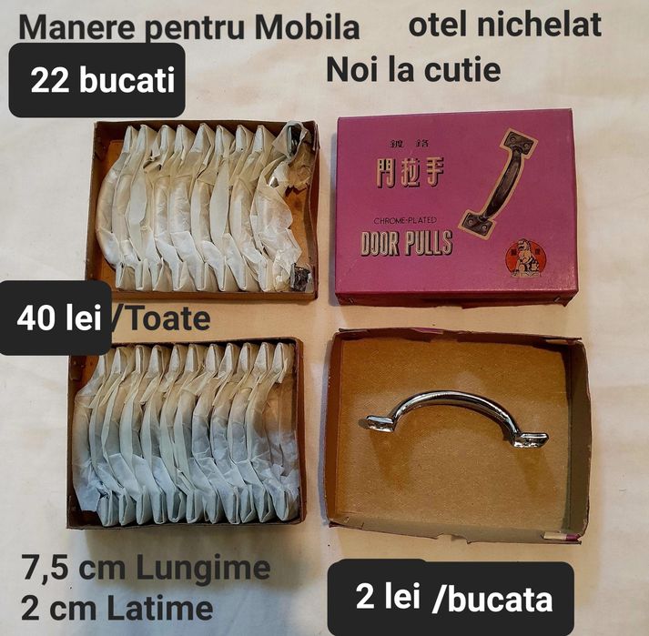 Manere dulap inox diferite