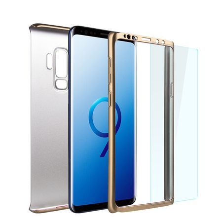 Husa 360° Full - Samsung Galaxy S9 Plus - Auriu - (fata+spate+folie)