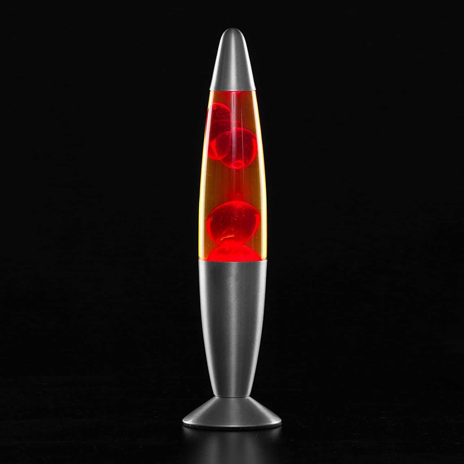 Lampa decorativa cu lava, rosu, 34 cm