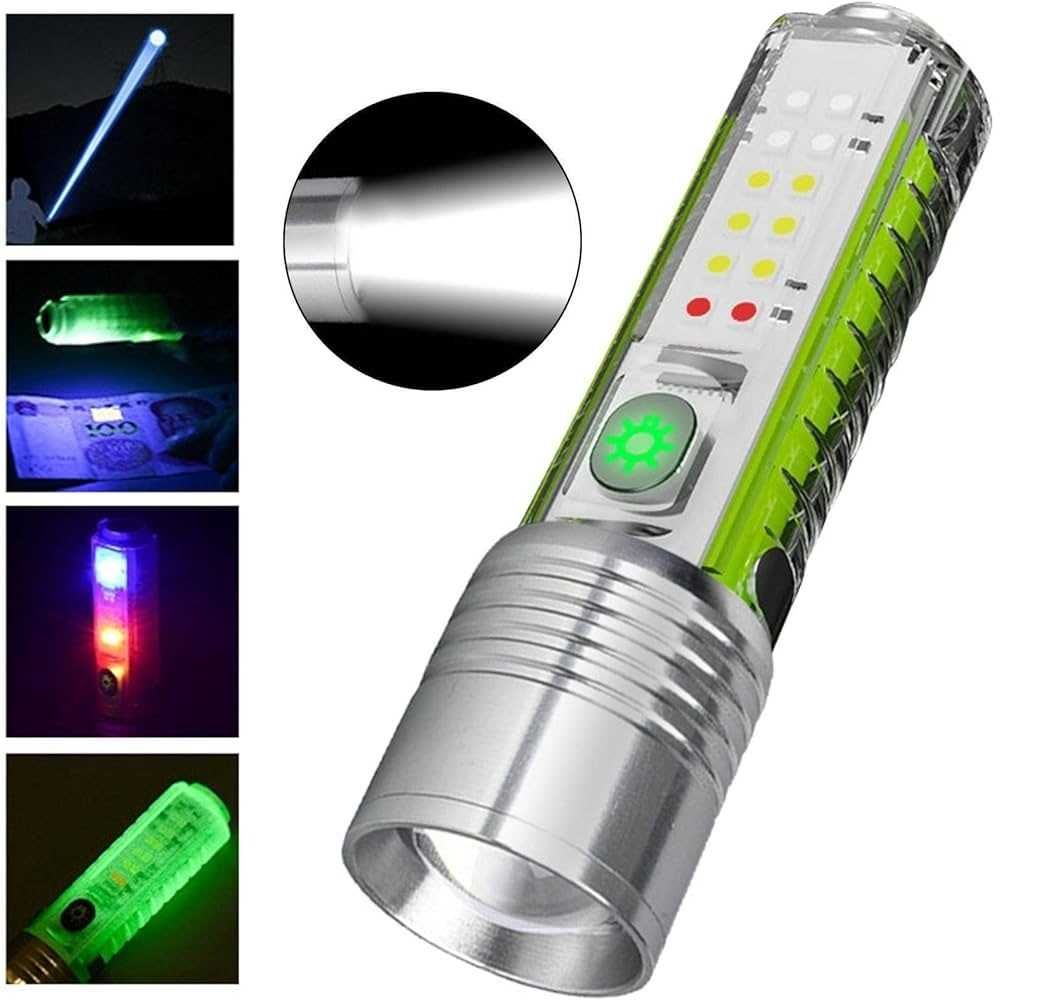 Lanterna led magnetica acumulator zoom lumina puternica raza 200m