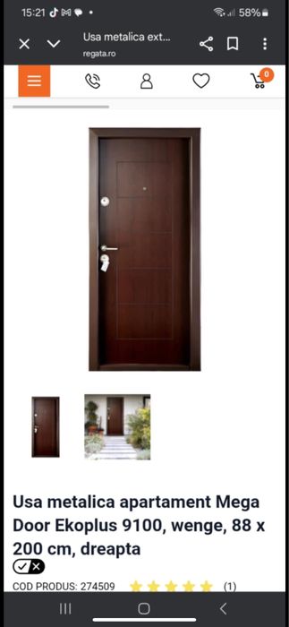 Vand usa metaluca ca, cez din poza