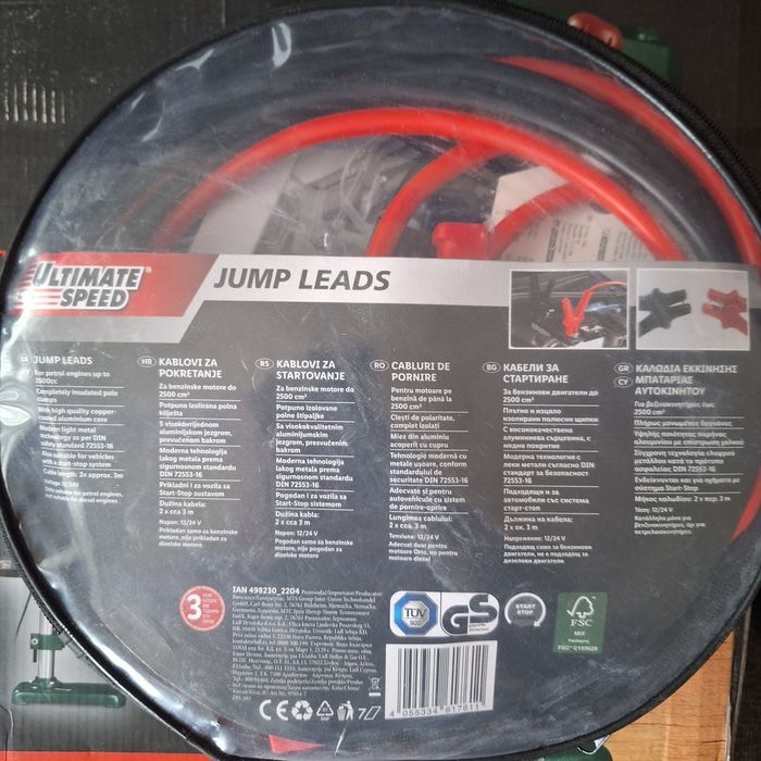 Уред за вдлъбнатини на Парксайд кабели за подаване на ток крик