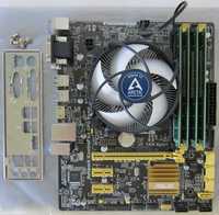 Дъно Дънна платка Asus B85M-G + i5 4590 + 16GB RAM + охладител ARCTIC