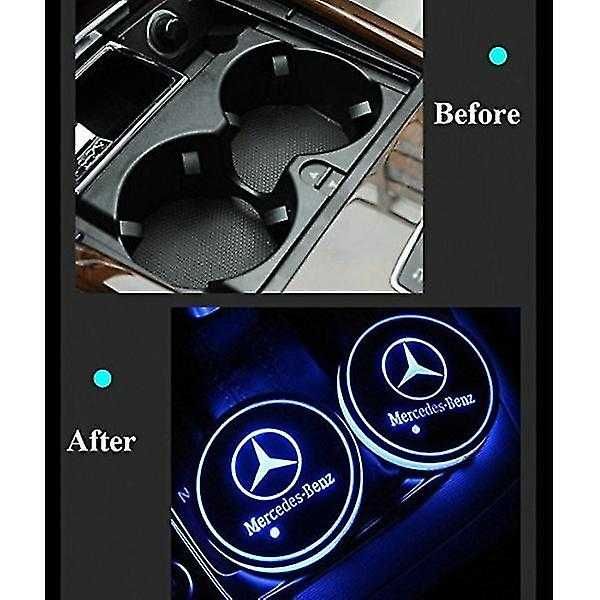 Suport auto pentru pahare cu lumina inteligenta LED cu logo