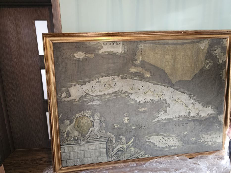 Harta Cubei pe panza