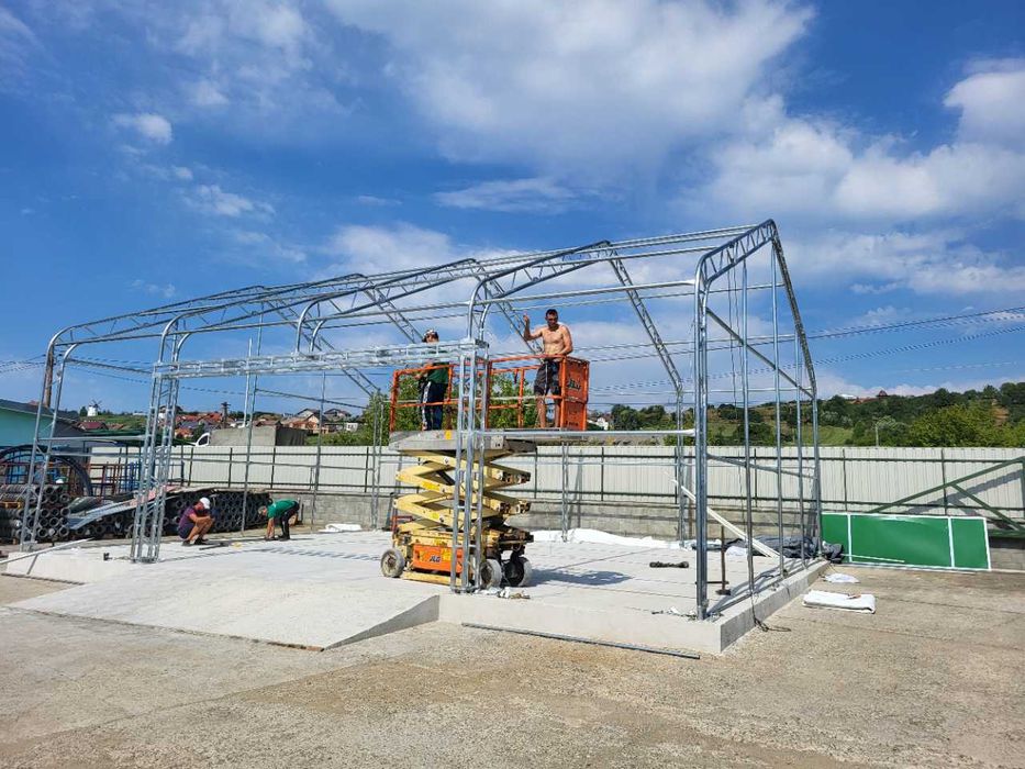 Cort industrial  10x12,2x6,1 m, deschis pe lateral