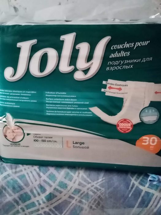 Продам гигиенические подгузники, марки JOLY-размер L или 3