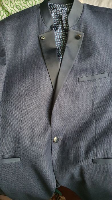 Sacou tuxedo bleumarin