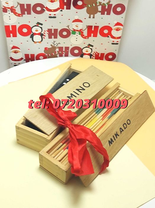 Pachet Cadou  Joc Marocoo mikadoSi Domino  Transport Gratuit