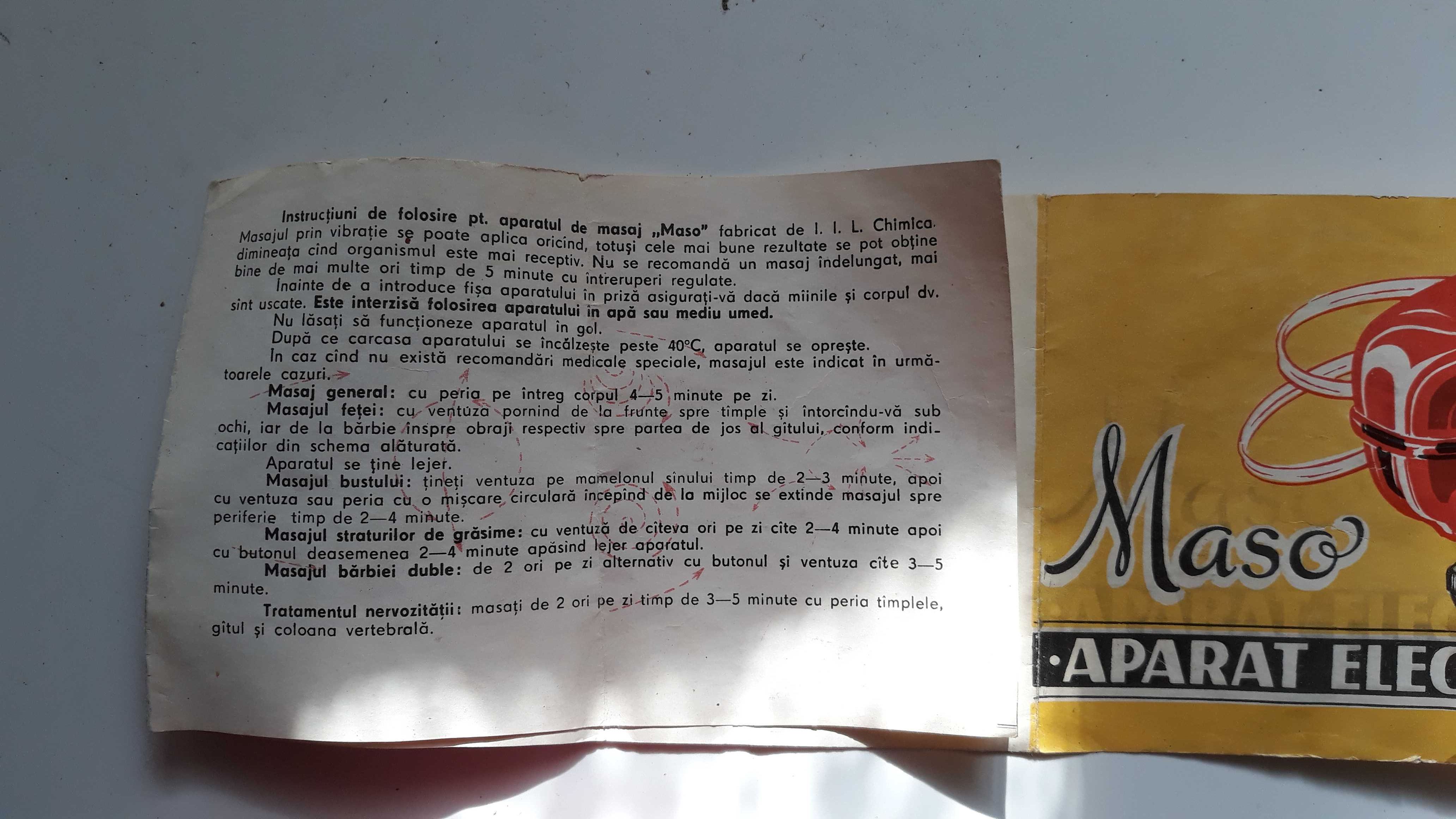 Aparat electric, vintage, de masaj manual-1968