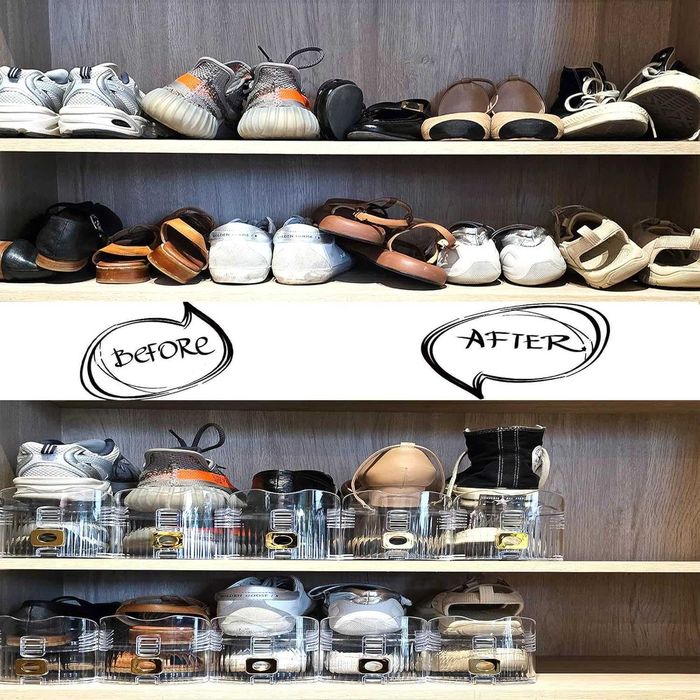 Органайзер за обувки, регулируема поставка за обувки за гардероб