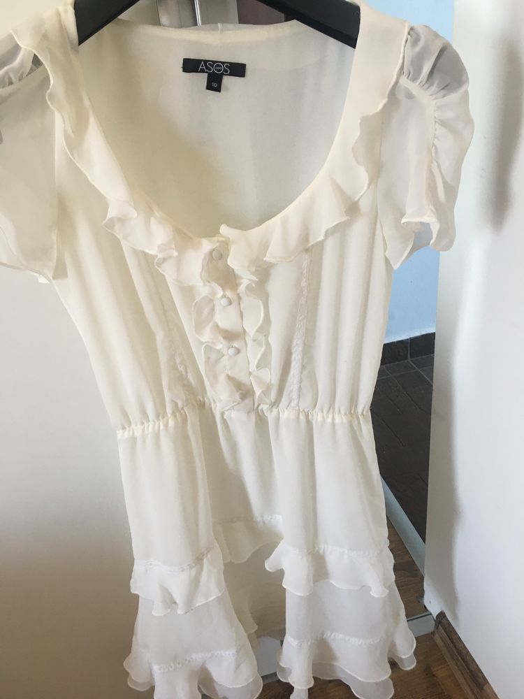 Rochie Asos, alba, nu e transparenta! Mărimea M