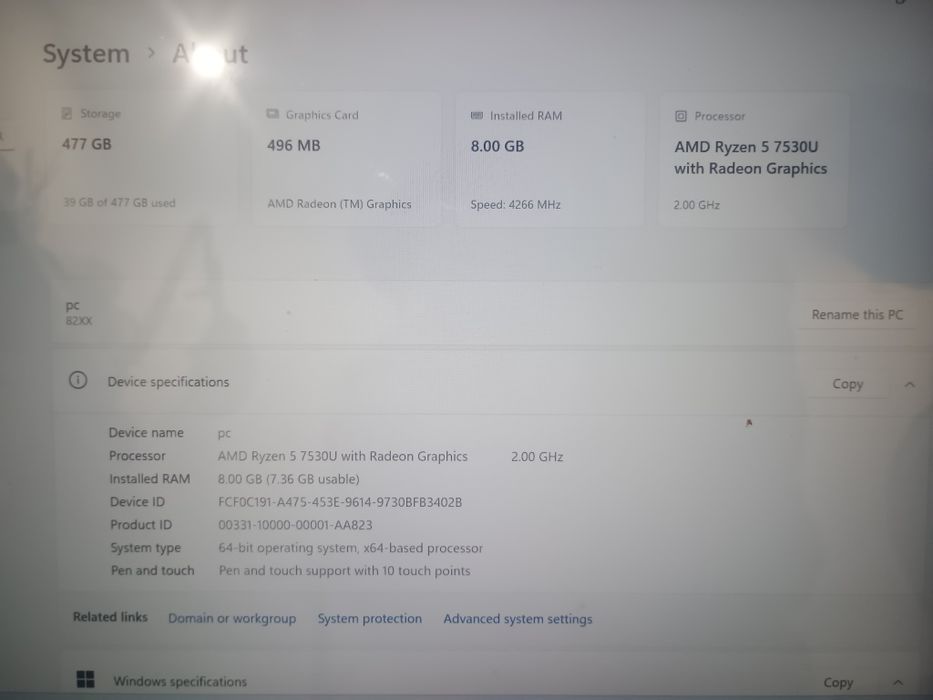 Lenovo IdeaPad Flex 5 14ABR8 - Type 82XX in garanție
