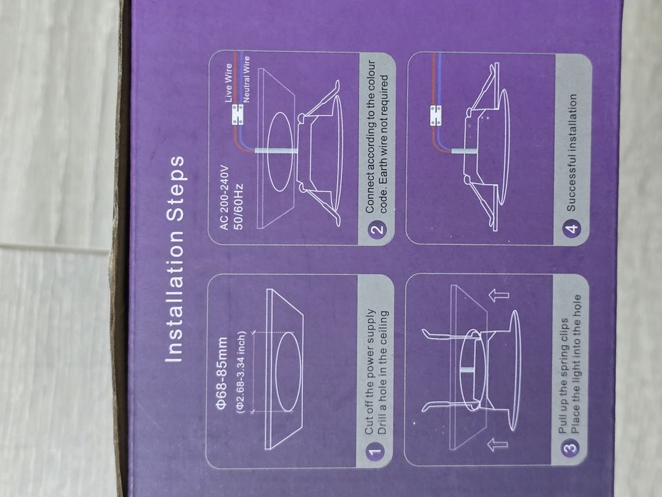 Spoturi LED inteligente DUSKTEC noi, RGB, control Alexa, set 4 bucăți