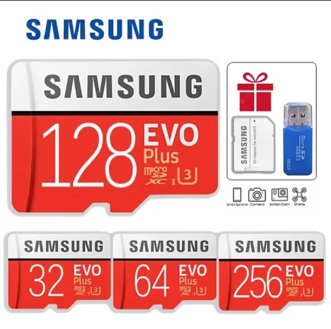 Оригинална SD мемори/памет/  карта Samsung 128gb
плюс мемори адаптер