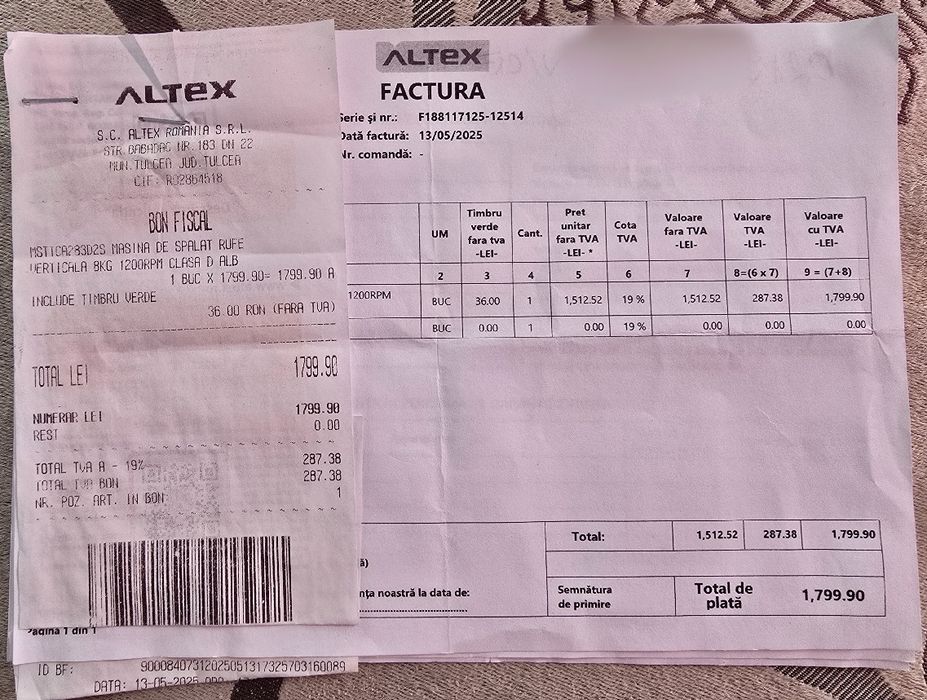 Vând mașină de Spălat verticala marca Candy capacitate 8kg