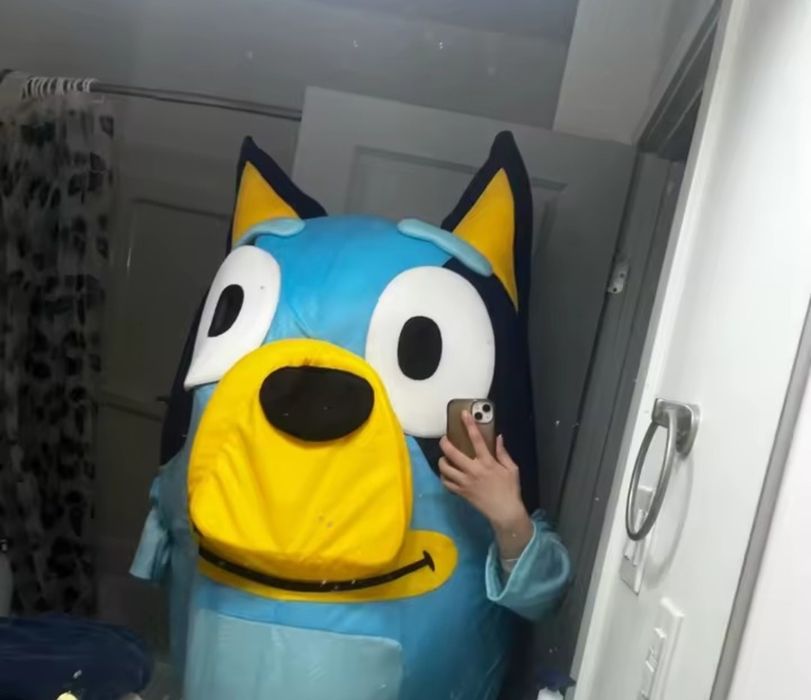 Парти костюм маскот  кучето Блуи Bluey