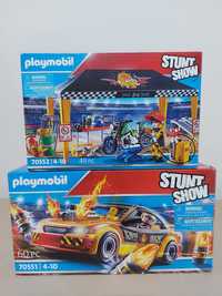 Playmobil Lot 70551,70552-Cortul de reparatii si Mașina de Cascadorii