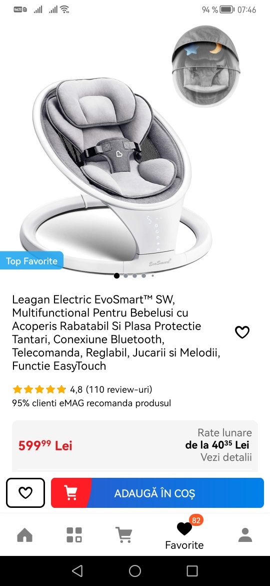 Leagan electric EvoSmart, multifunctional