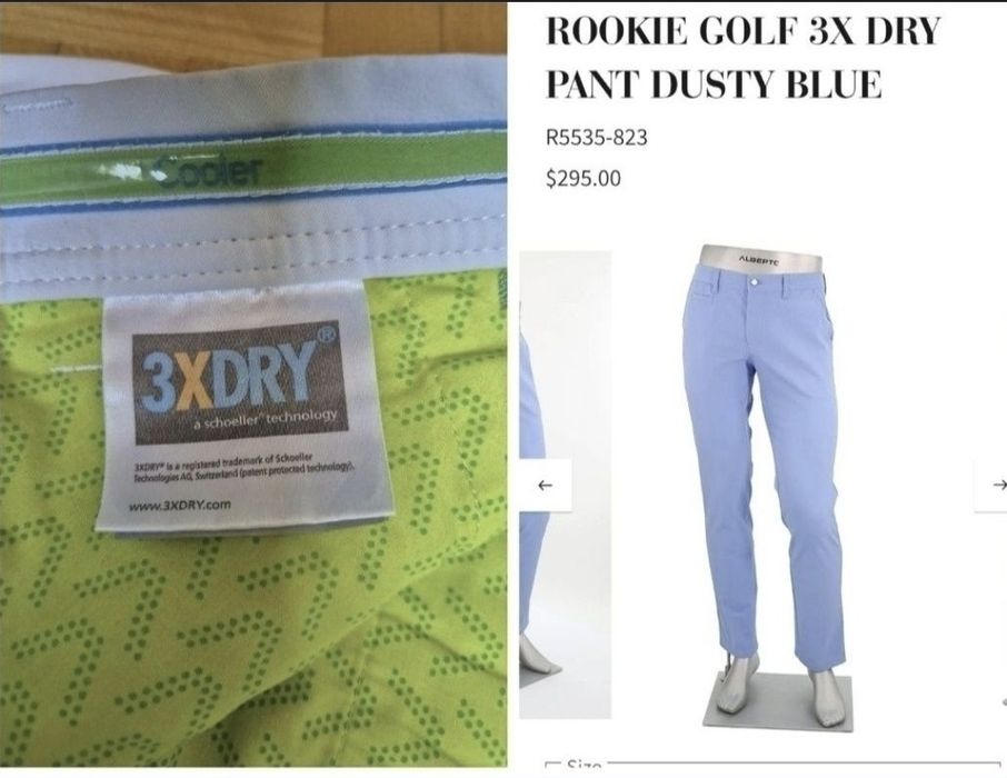 Pantaloni impermeabili golf, Alberto Rookie 3XDRY Cooler – L