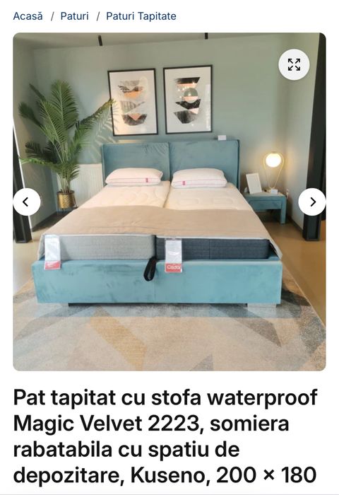 Vand pat tapitat 180 x 200