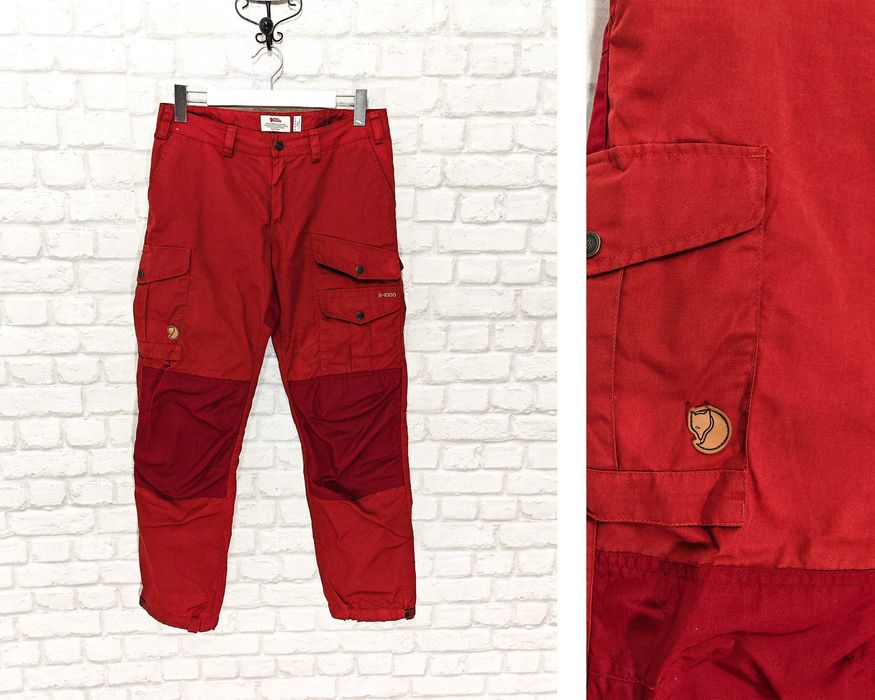 FJALLRAVEN G 1000 Дамски карго червен туристически панталон размер 40