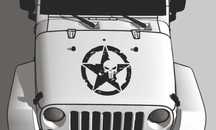 Стикер Звезда JEEP PUNISHER череп / Изработка на стикери