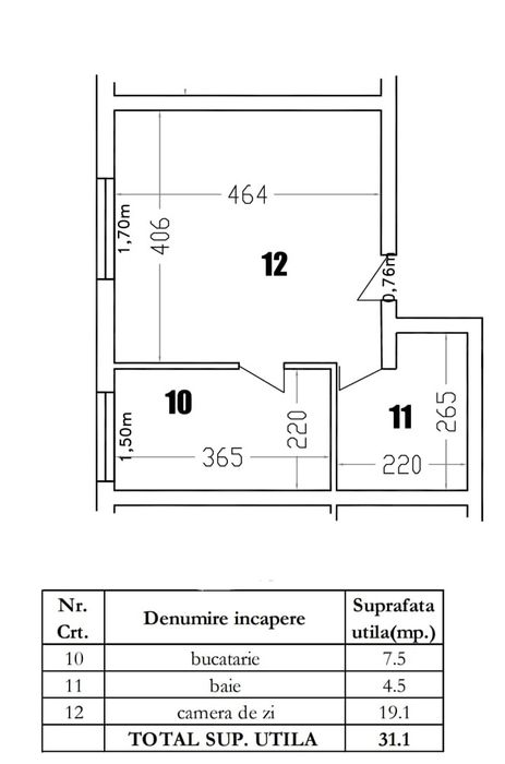 Garsoniera, 31 mp, bloc nou