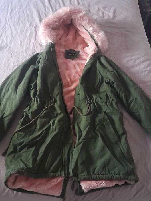 Parka geacã blãnitã pentru iarnã