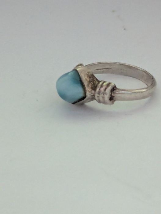 Vand inel argint vintage cu piatra larimar