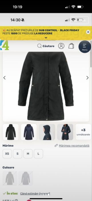 Geaca Fjallraven parka originala femei