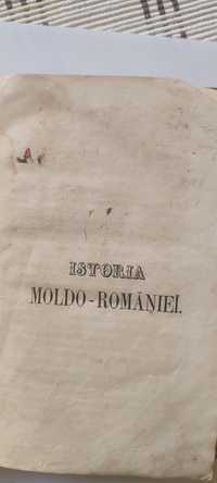 Carte veche Istoria Moldo României 1858
