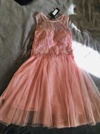 Официална розова рокля