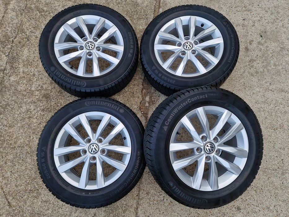 Jante 5x112 Vw Caddy Touran anvelope iarna Continental 205 60 16