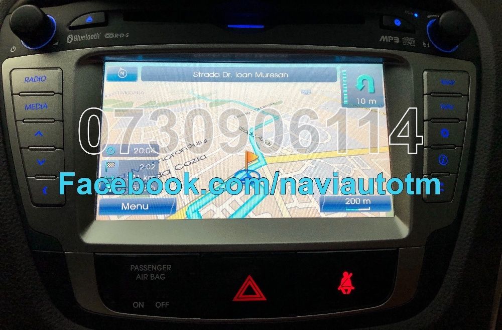 Harta GPS HYUNDAI ix35,Santa Fe,ix20,i30,i40,Veloster 2023 Romania Eur