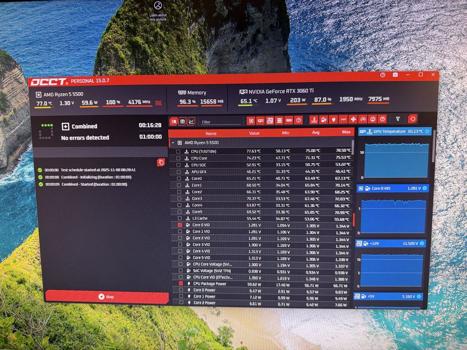 PC Gaming RTX 3060TI, Ryzen 5500, 16gb