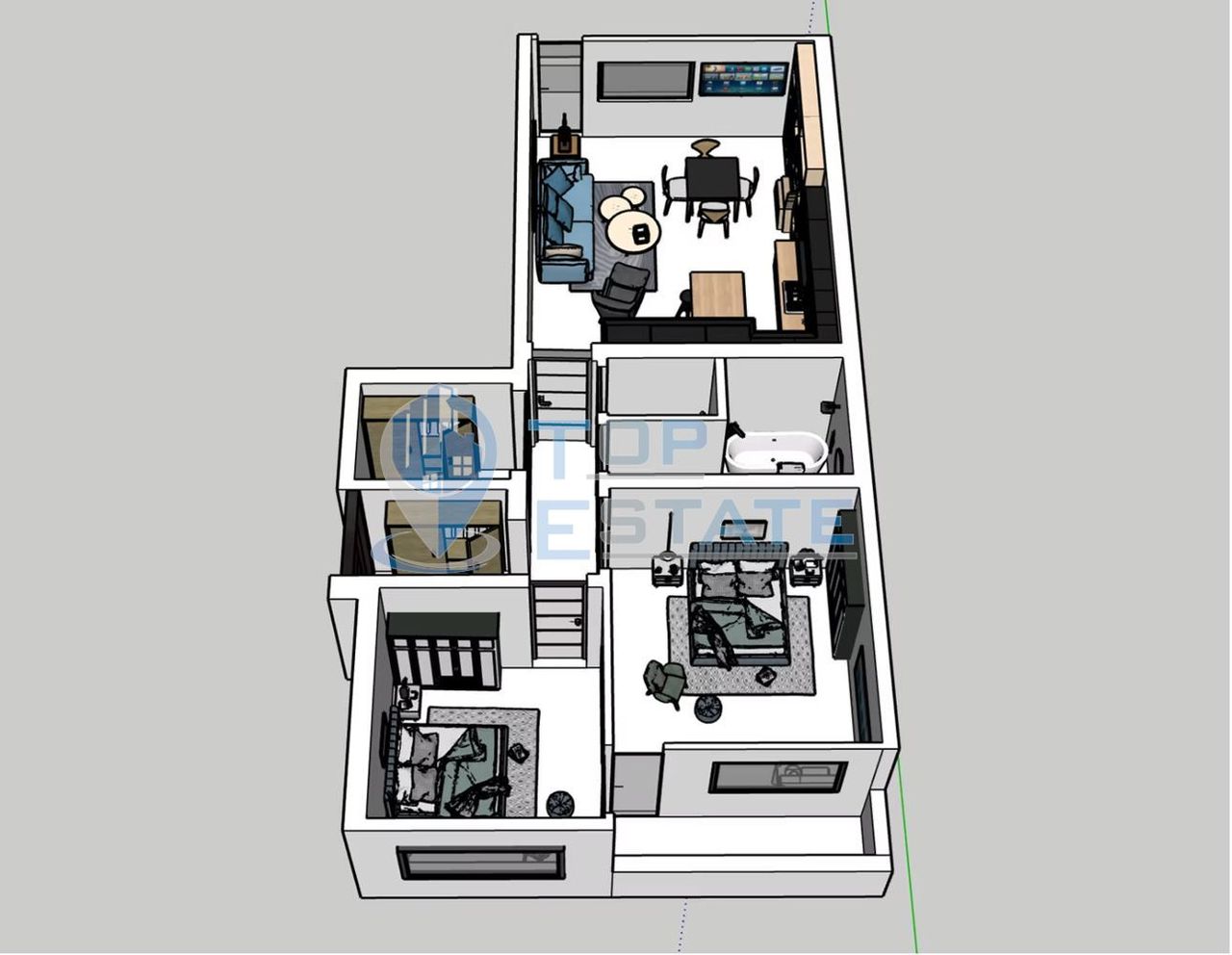 Продава се Тристаен апартамент в Велико Търново, Бузлуджа - 119 кв.м за 1058 €/кв.м - Снимка #2