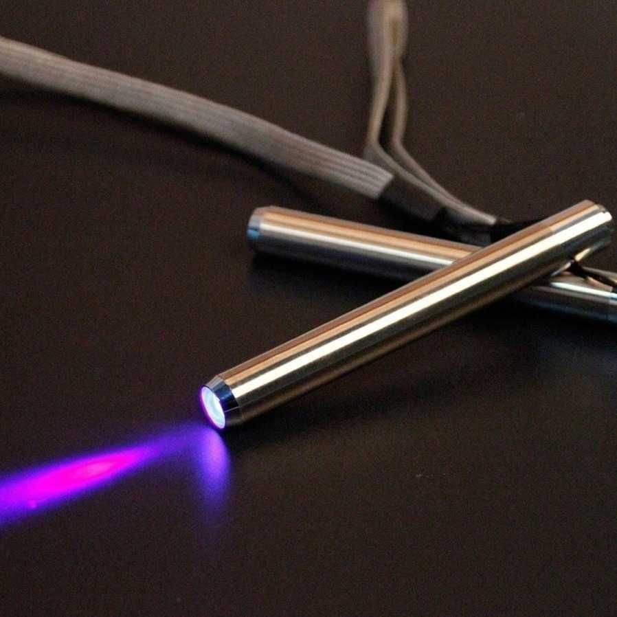 UV фенерче тип писалка, ултравиолетова плътна лилава светлина 395 nm