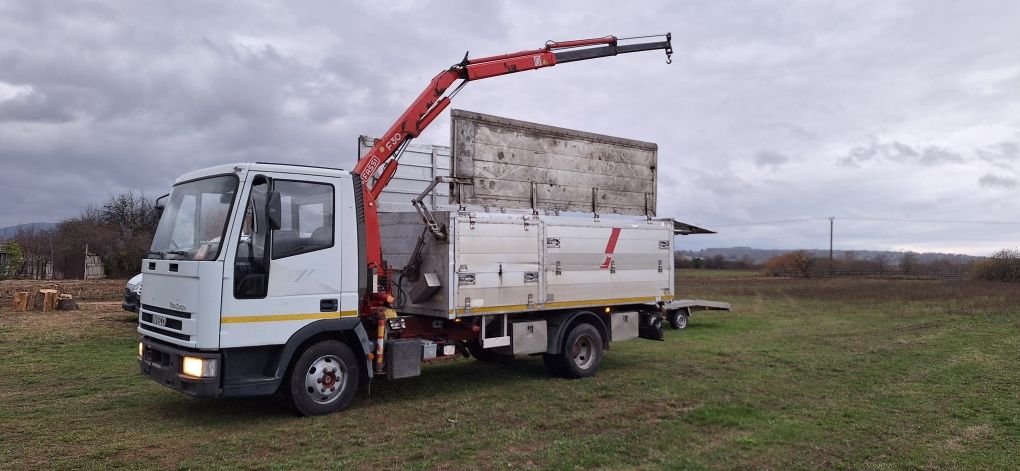 iveco eurocargo basculabil și macara