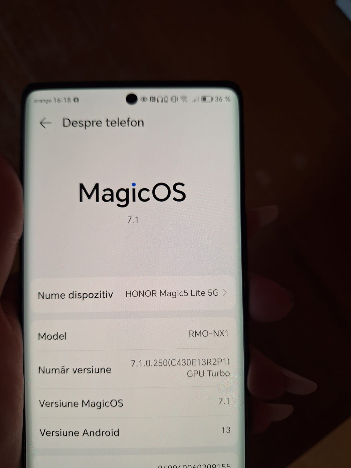 Vând telefon HONOR Magic5 Lite 5G