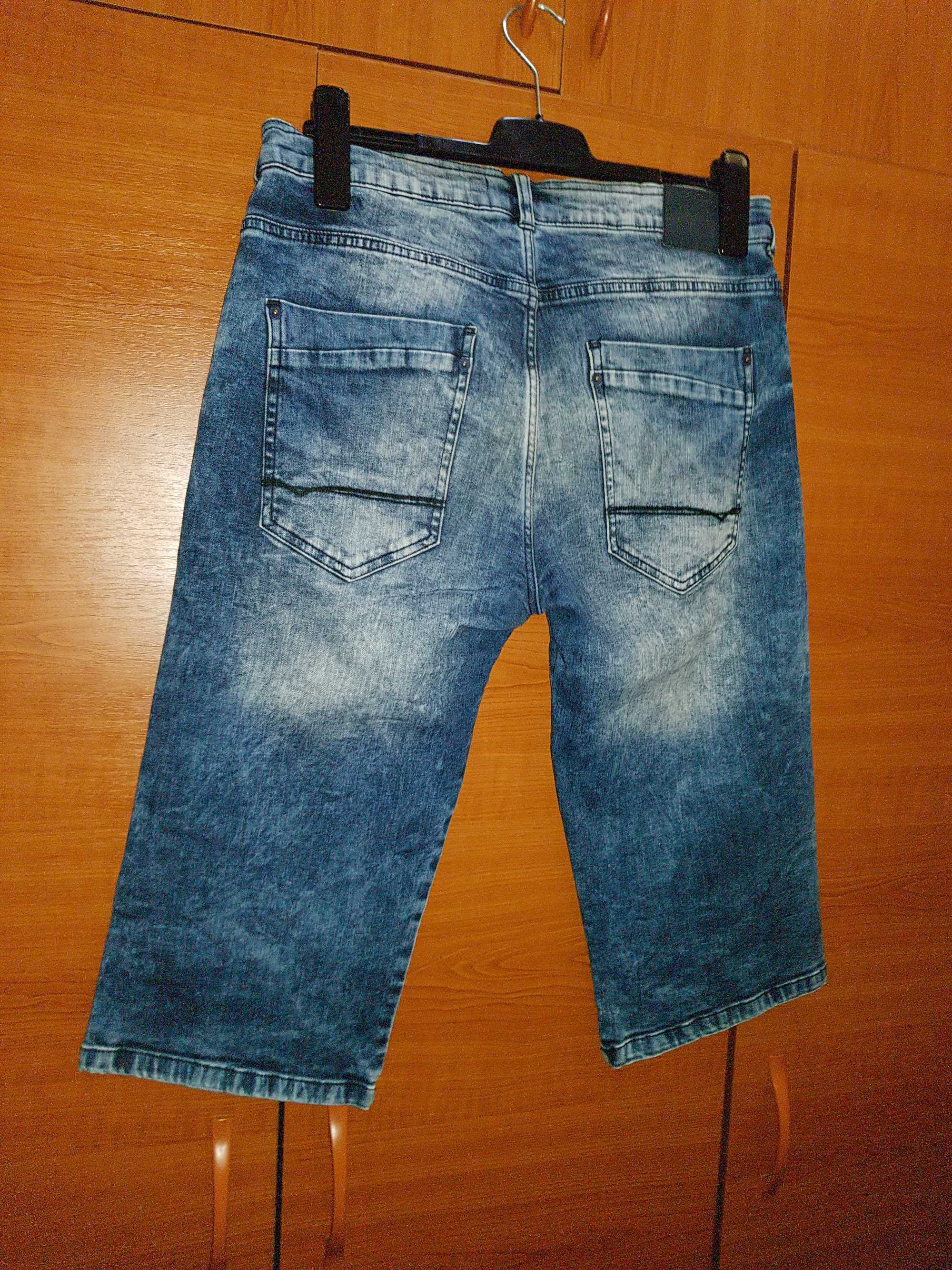jeans bărbătești 3/4 (bermude), mărimea 40