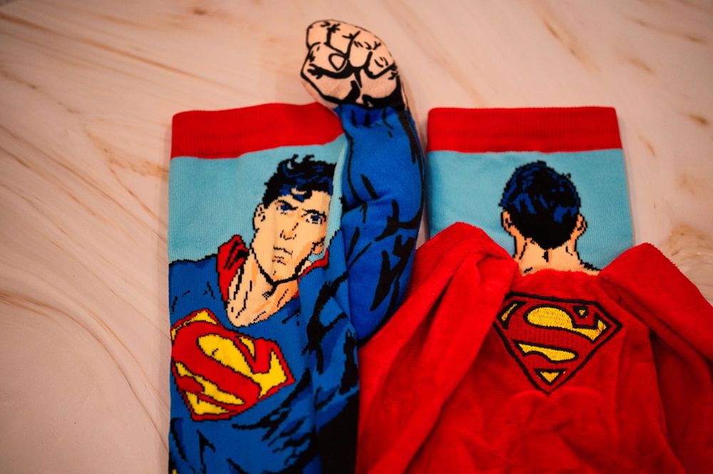 Детски чорапи Супермен с 3D ефект