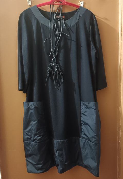 Платье трикотажное комбинированное